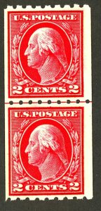 U.S. #411 MINT LINE PAIR OG NH