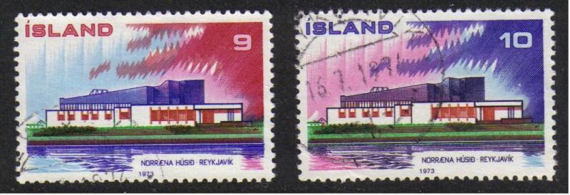 Iceland #454-455 used set, Nordic Cooperation issued 1973