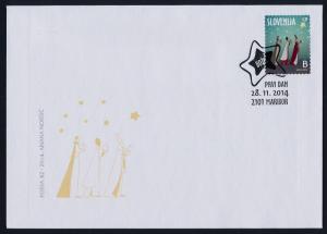 Slovenia B Stamp New issue on FDC - Three Kings, Christmas