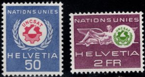 Switzerland Scott 7o38-39 MNH**  UNCSAT Emblem 1963 set