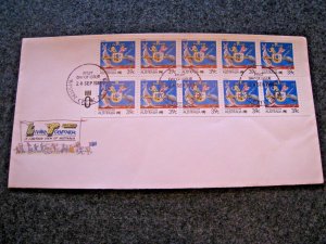 AUSTRALIA FDCs -  1988 -  Living Together  Booklet Pane    (aus50)