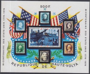 BURKINA FASO Sc# 358 MNH S/S ISSUED for US BICENTENNIAL in 1976