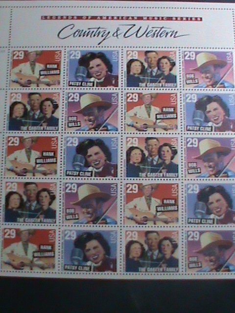 ​UNITED STATES-1993 SC#2771-4  AMERICAN MUSICIANS -MNH FULL SHEET VERY FINE