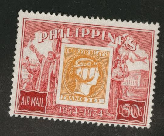 Philippines Scott C76 MH* 1954 Postage Stamp centennial CV$8