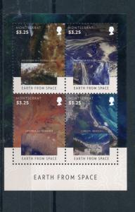 Montserrat Landscapes Stamps 2015 MNH Earth from Space Aerial Photography 4v M/S