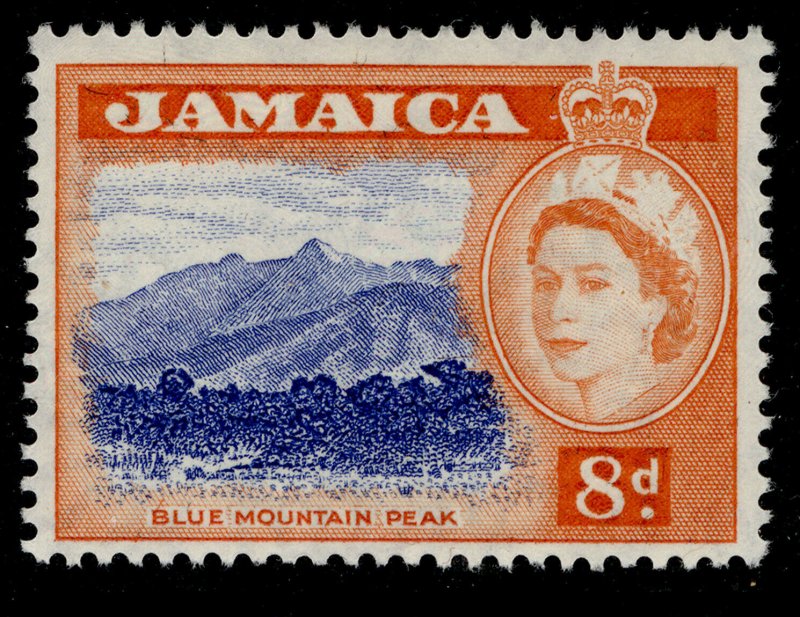 JAMAICA QEII SG167, 8d ultramarine & red-orange, NH MINT.