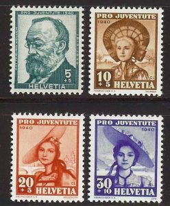 1940 - SWITZERLAND - Pro Juventute Sc#B106-109 - MNH **