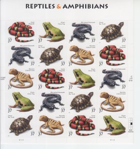 2003 USA Reptiles & Amphibians  MS20 SA (Scott 3814-18) MNH