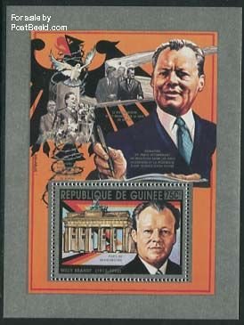 Guinea, Republic 1992, Willy Brandt s/s, MNH