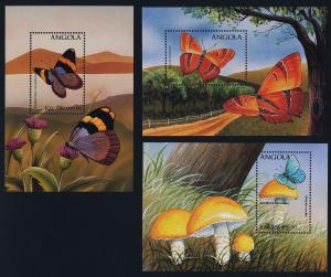 Angola 1017-22 MNH Butterflies, Insects, Flowers