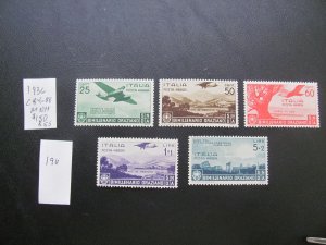 ITALY 1936 MNH SC C84-88 SET  XF $150 (190)