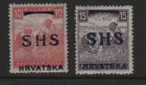 Yugoslavia Scott #2L4A- 2L5 M Hinge Marks