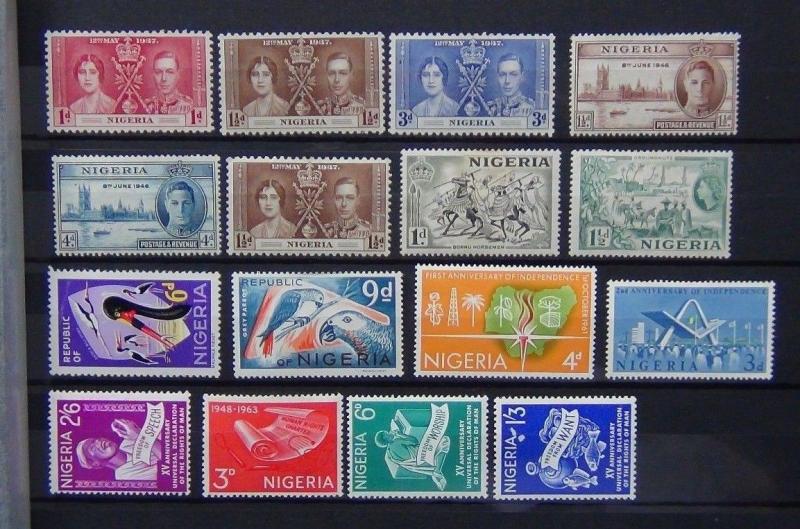 Nigeria 1937 Coronation MNH 1946 Victory MNH 1963 Human Rights MM + others