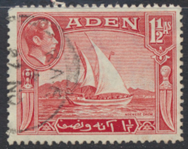 Aden  SG 19  Used   SC# 19  Adenese Dhow  see scan 