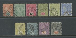 Ceylon QV 18886-1900 values to 75 cents used