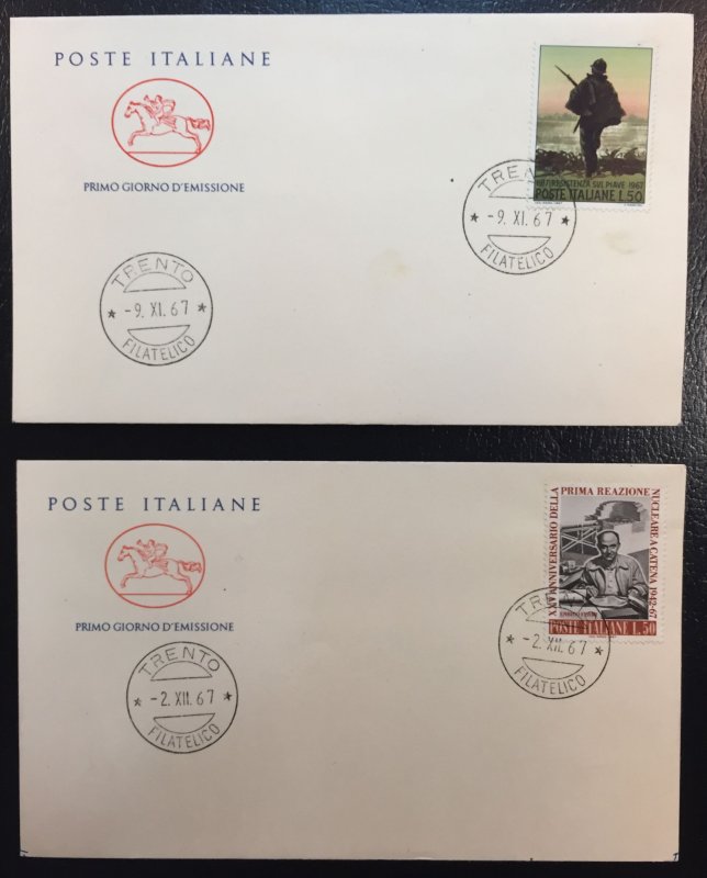 Italy #934A,935A,971,972,973,975,976,977 FDCs w/BONUS covers [CVR12]