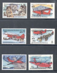 British Antarctic Territory Sc 224-229 1994 Airplnes Hong Kong stamp set mint NH