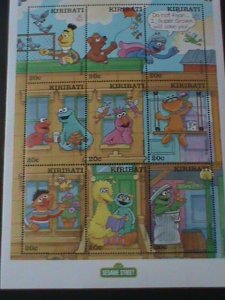 KIRIBATI-CARTOONS-FAMOUS TB SHOW-SESAME STREET- MNH SHEET VERY FINE-LAST ONE