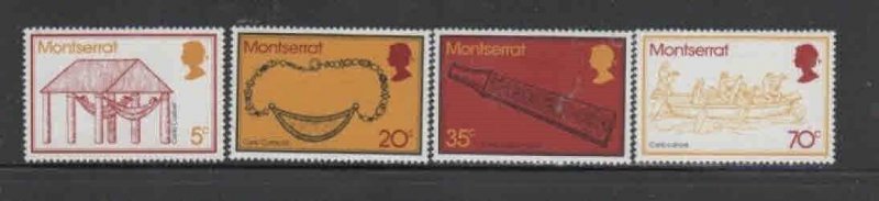 MONTSERRAT #319-322 1975 ARTIFACTS MINT VF NH O.G