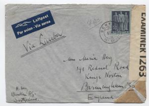 1942 Switzerland cover airmail to England via Lisbon [y1779]