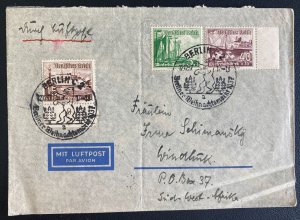 1937 Berlin Germany Airmail Cover To Windhoek South West Africa