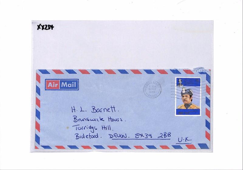 XX234 1980 BRUNEI Kuala Belait GB Devon Airmail Commercial Cover 