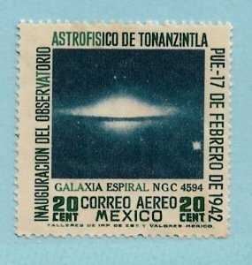 1942 Mexico C123 Astrophysics: Spiral Galaxy NGC 4594 uncancelled/no gum