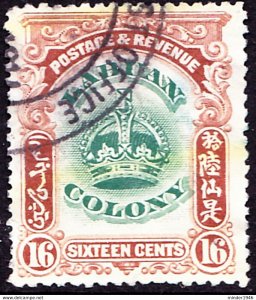 LABUAN 1902 16c Green & Brown SG124 FU