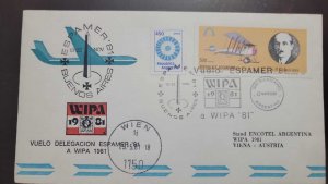 P) 1981 ARGENTINA, ROSETE, AIR FORCE DAY, DELEGATION FLIGHT ESPAMER TO WIPA