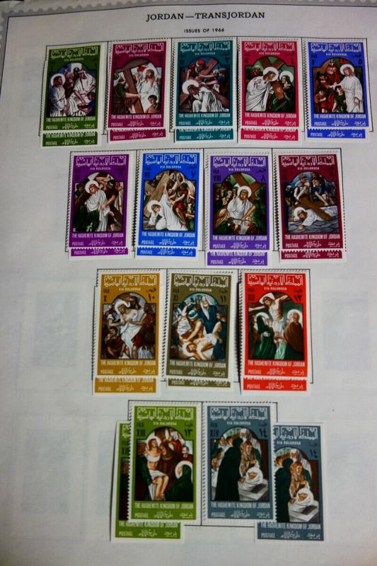 Jordan Stamp Collection Mostly Mint on Scott pages Valuable