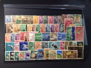 New Zealand vintage stamps on large stock card Ref 57856