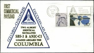 10/18/82 STS-5 Columbia Shuttle Satellites Load  Cachet Kennedy Space Center, FL