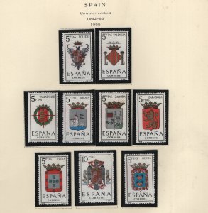 SPAIN,1045//1294g MINT HINGED AND USED, SHORT SET COLLECTION   52 STAMPS