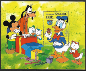 STAMP STATION PERTH Togo #1240 YTBF216 MNH S/S CV$15 50th Anniv Donald Duck