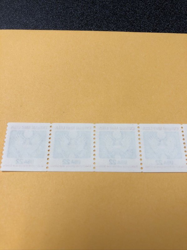 US SC # O136 Official Mail  - DULL - Finish Gum - Coil Strip Of 5 / MNH