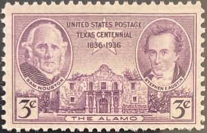 Scott #776 1936 3¢ Texas Centennial MNH OG