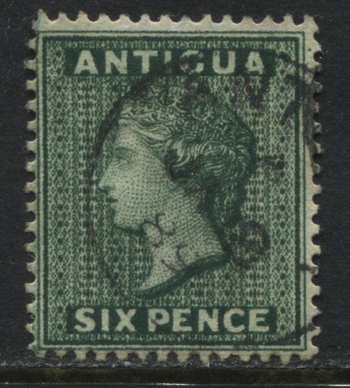 Antigua QV 1882 6d deep green used
