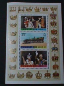 TUVALU-1977-SC#45a- 25TH ANNIV: SILVER JUBILLE-QUEEN ELIZABETH II-MNH S/S VF