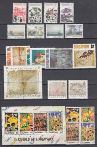 Z4948 JL Stamps 5 different singapore sets + s/s mnh lot, $40.00 + scv