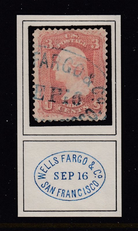 US #65 with WELLS FARGO Cancel - NICE!!!