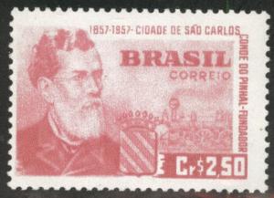 Brazil Scott 853 MNH** 1957  pen mk id# on bk