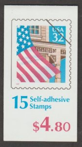 U.S. Scott #2921c-2921d BK227A American Flag Stamp - Mint NH Booklet