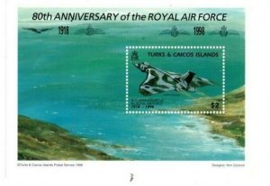 Turks and Caicos - 1998 - Royal Air Force - Souvenir Sheet - MNH