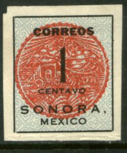 MEXICO 394 1ct SONORA REVOLUTIONARY ISSUE UNUSED (261)