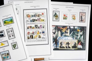 COLOR PRINTED CZECH REPUBLIC 2011-2020 STAMP ALBUM PAGES (70 illustrated pages)