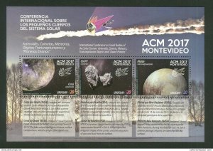 SCIENCE ASTEROID COMET METEOR SPACE ASTRONOMY CONGRESS URUGUAY 2017 MNH STAMP