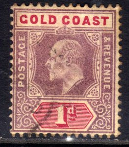 Gold Coast 1902 KEV11 1d Purple & Carmine used SG 39 ( M953 )