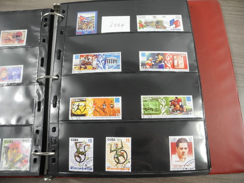 CUBA(2002-2008), Stamp Collection in stock pages(Kenmore binder)