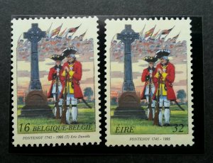 *FREE SHIP Belgium Ireland Joint Issue Battle 1995 (stamp pair) MNH