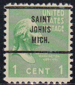 Precancel - Saint Johns, MI PSS 804-63 - Bureau Issue